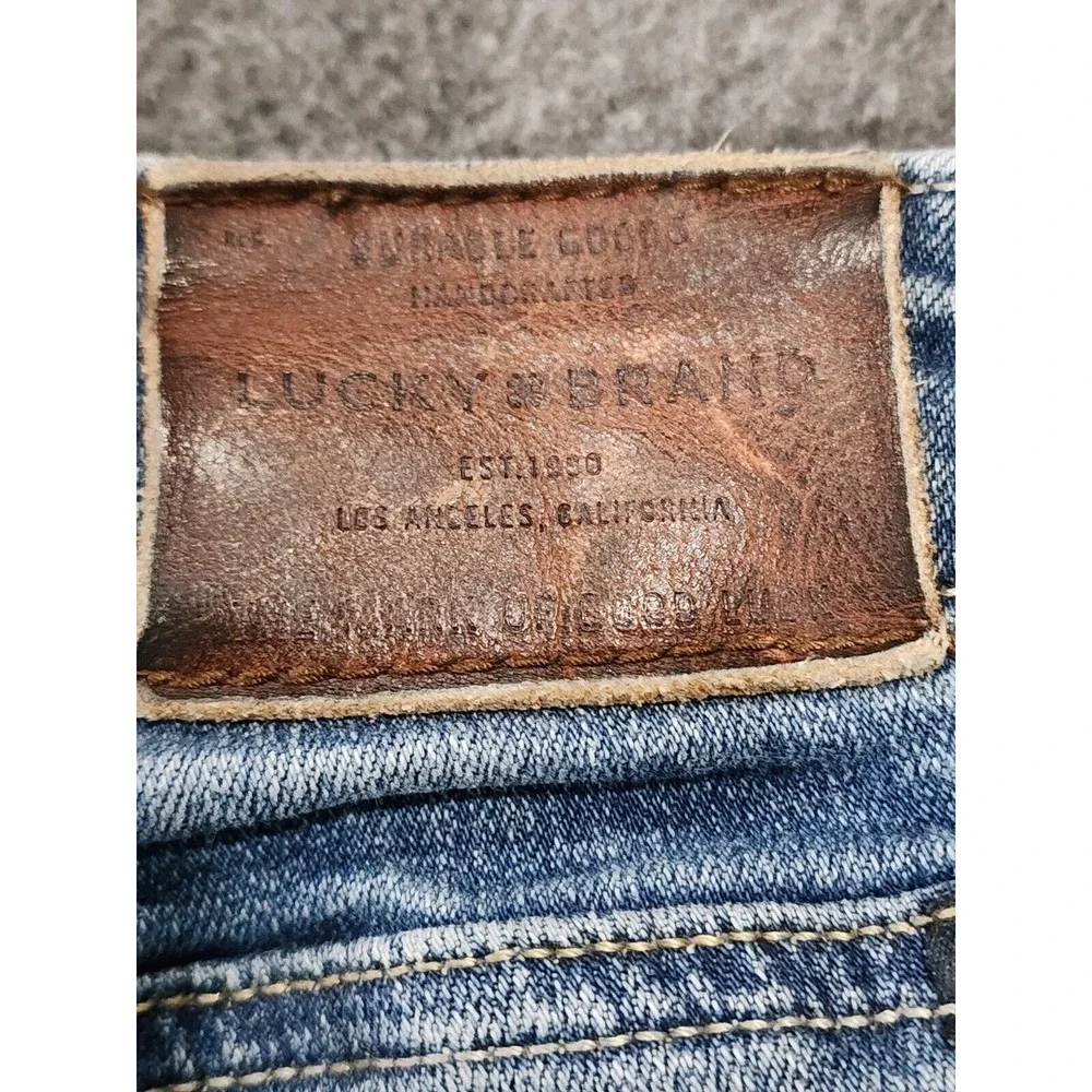 Lucky Brand Women's Size 2/26 Lolita Boot Blue Denim Stretch Comfort Medium Wash